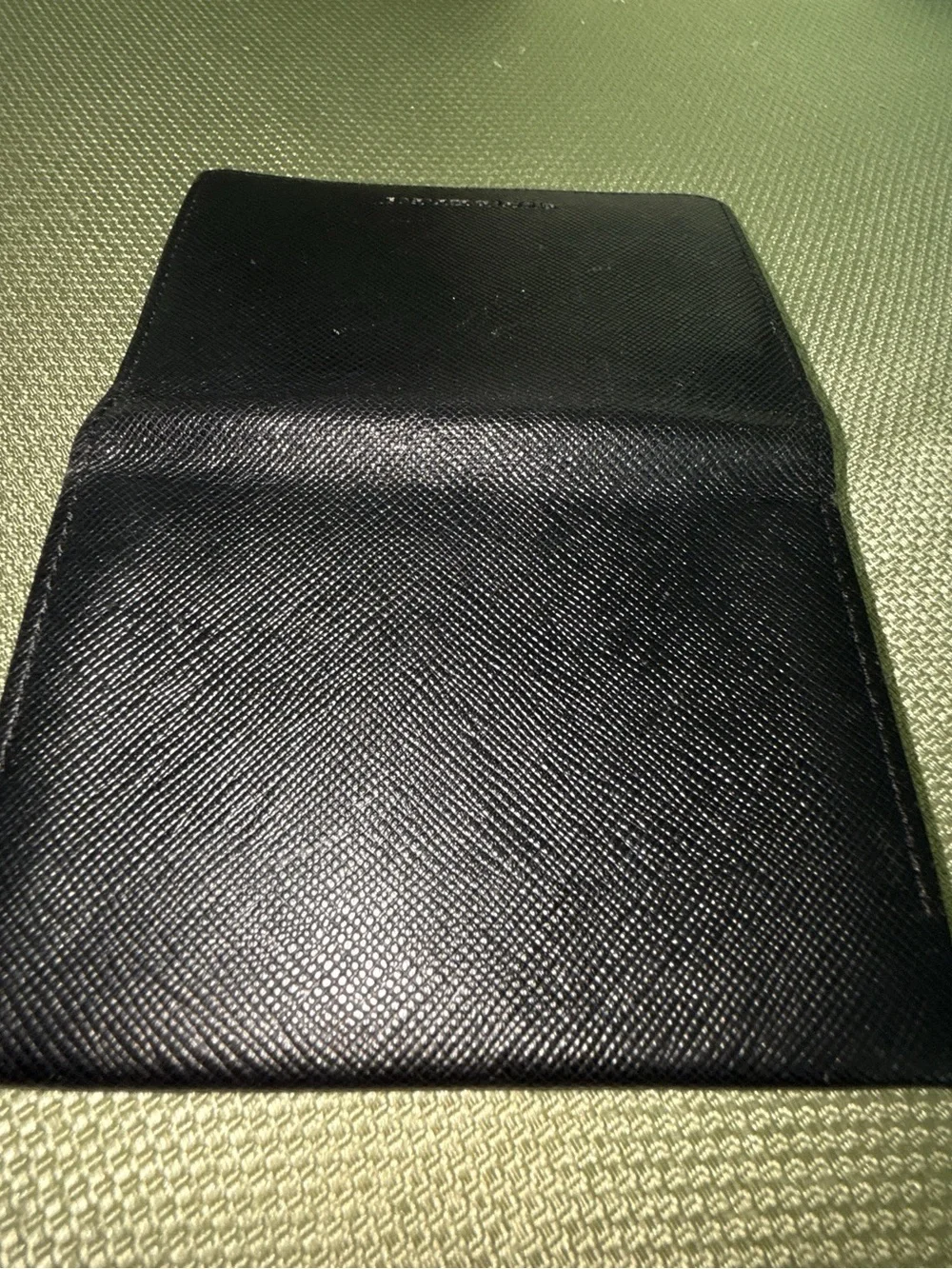 Burberry Black Saffiano Leather Card Sleeve w/COA